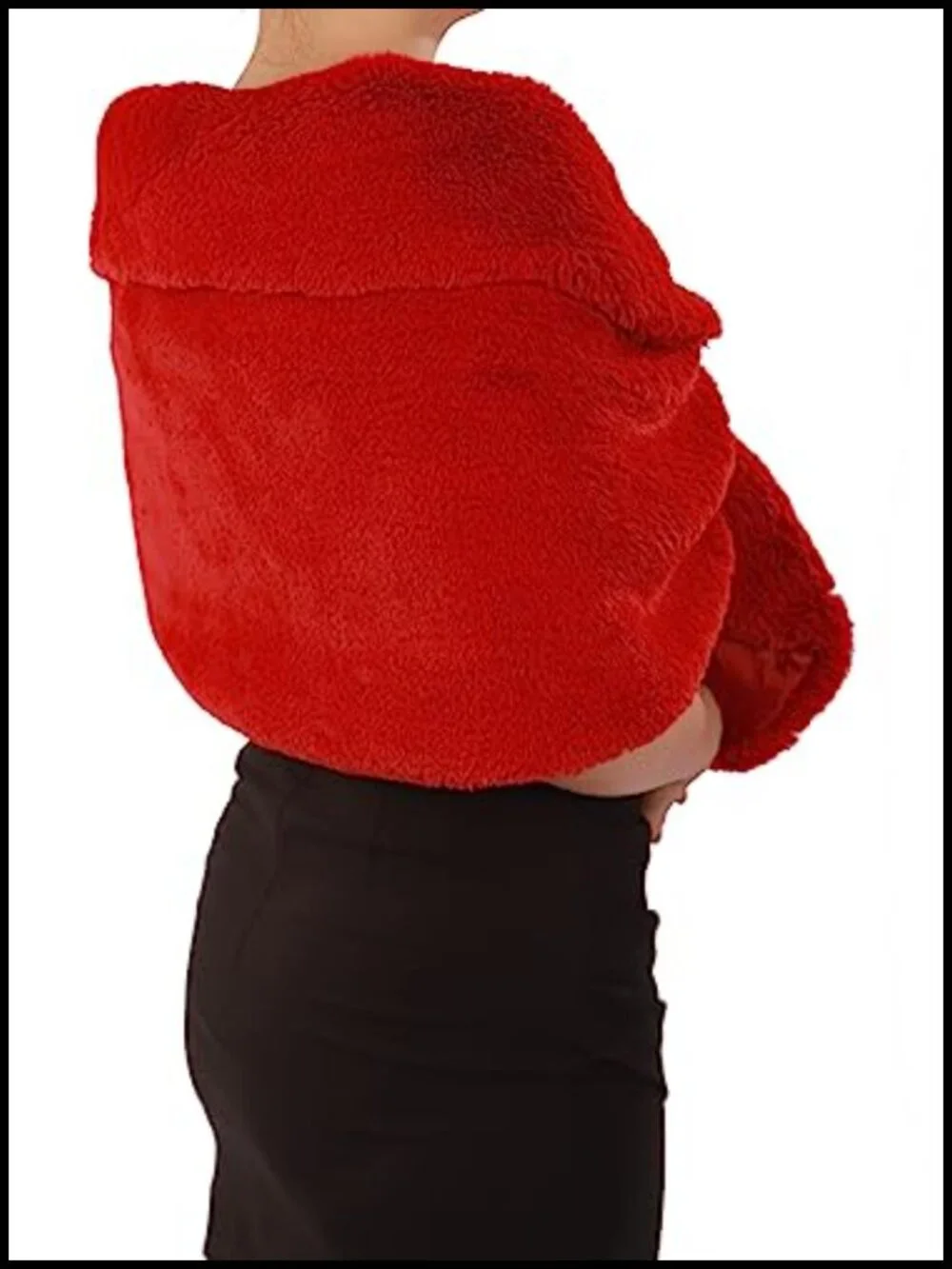 Faux Fur Scarf Shawl Wrap Bridesmaid Winter Stole Bridal